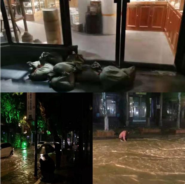 突降暴雨，井巷物業(yè)公司保街區(qū)平安
